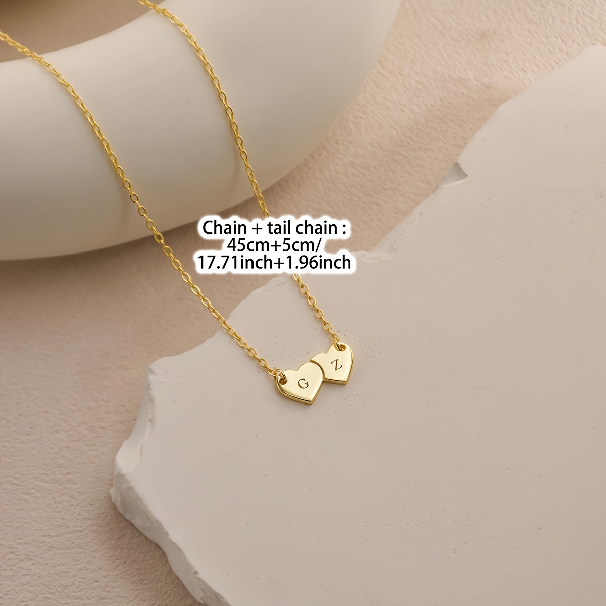Personalized Multiple Love Heart Name Pendant Necklace — Custom Family Gift
